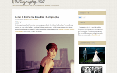 Rebel & Romance London Boudoir Photography featured on the Photography 1827 Blog!