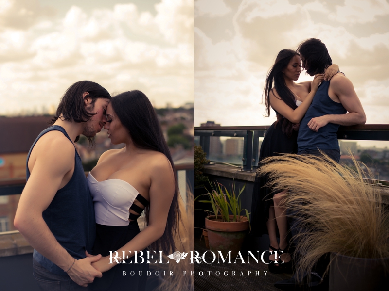 Couples Boudoir Photography Rebel & Romance Boudoir London_034 dramatic couples session with an editorial flare on a London rooftop