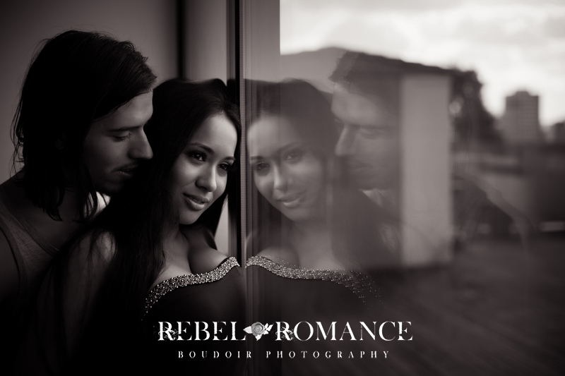 Couples Boudoir Photography Rebel & Romance Boudoir London_040 dramatic black and white image of a beautiful couple during an intimate couples boudoir photography session in London