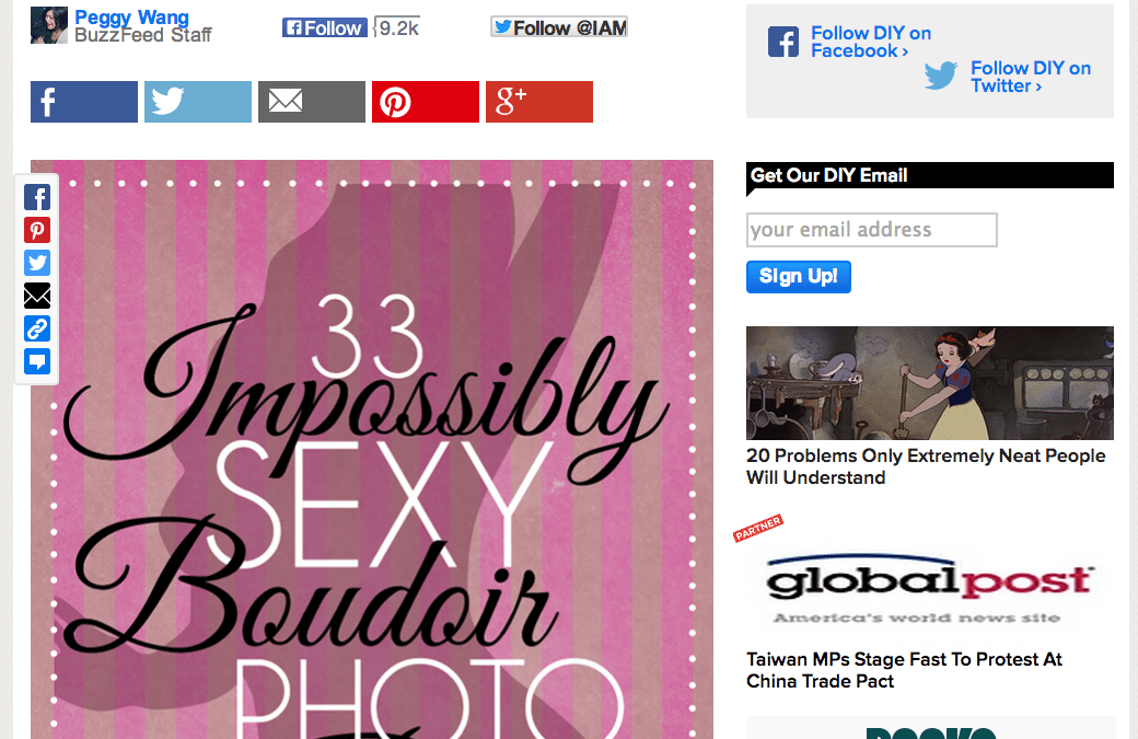 Hot Off the Press: That one time 1.7 million people saw Rebel & Romance Boudoir Photography on Buzzfeed