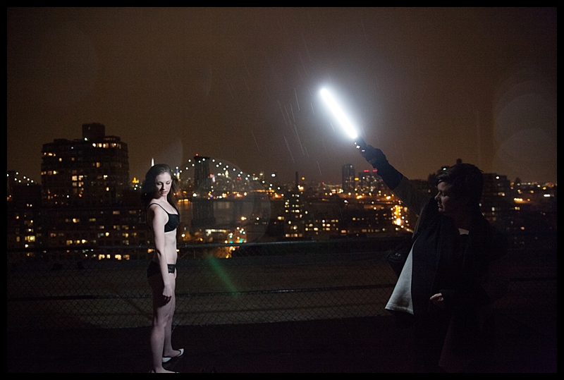 Destination Boudoir: NYC Rooftop…at midnight, in the rain, with a light saber.