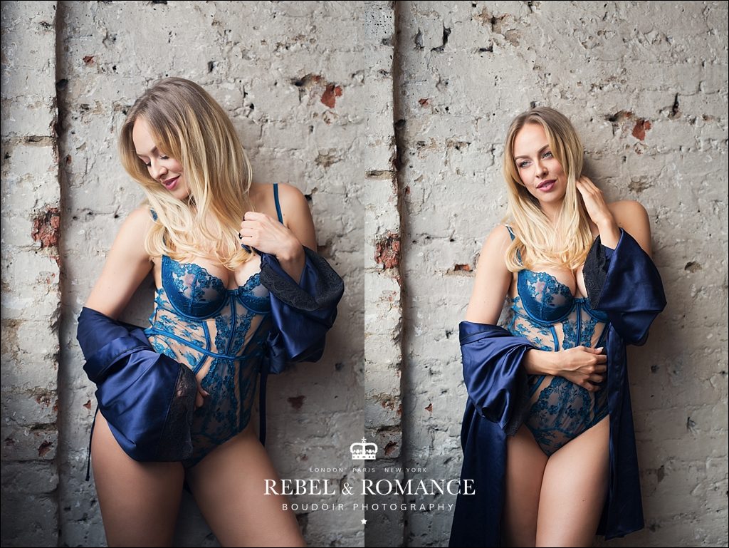 navy silk lingerie photograph