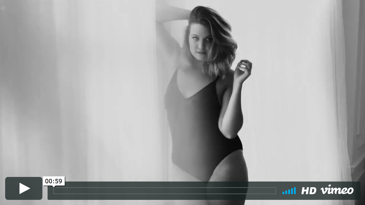 black and white plus size lingerie video
