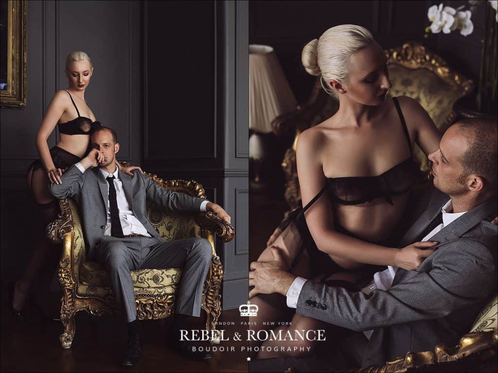 couples boudoir photo shoot