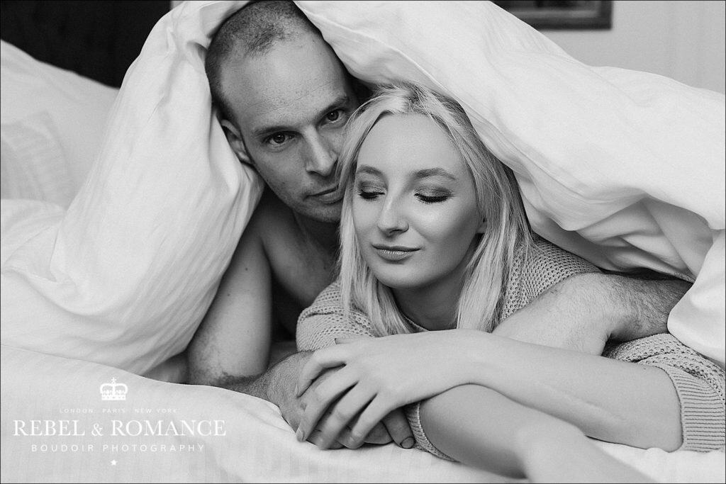 couples boudoir photo shoot