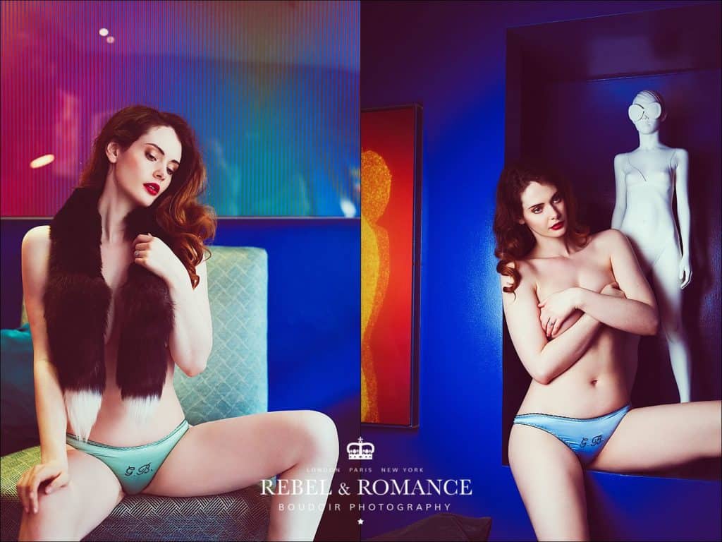 topless lingerie photo shoot in london private member's club