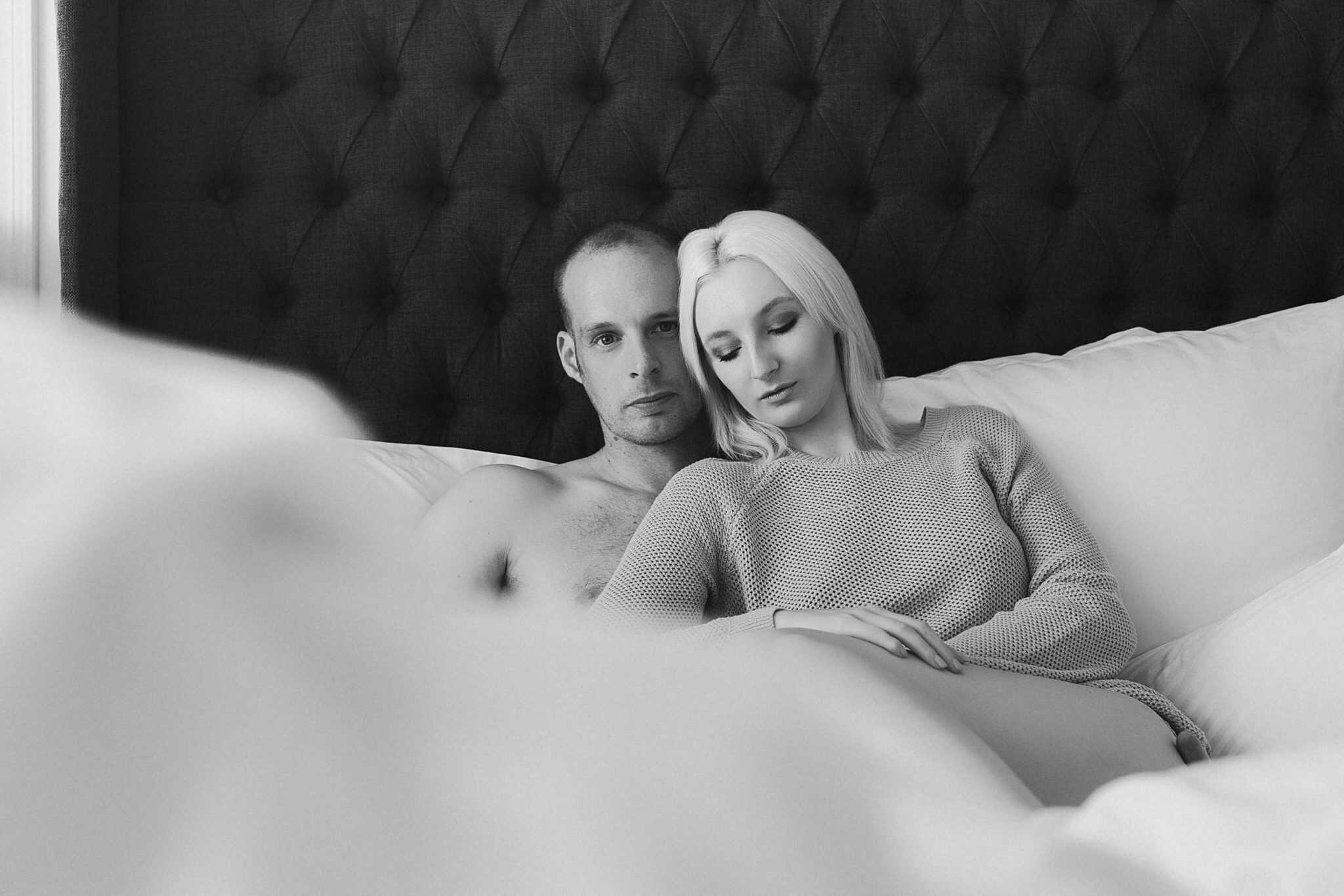 couples boudoir photography in london sunday morning