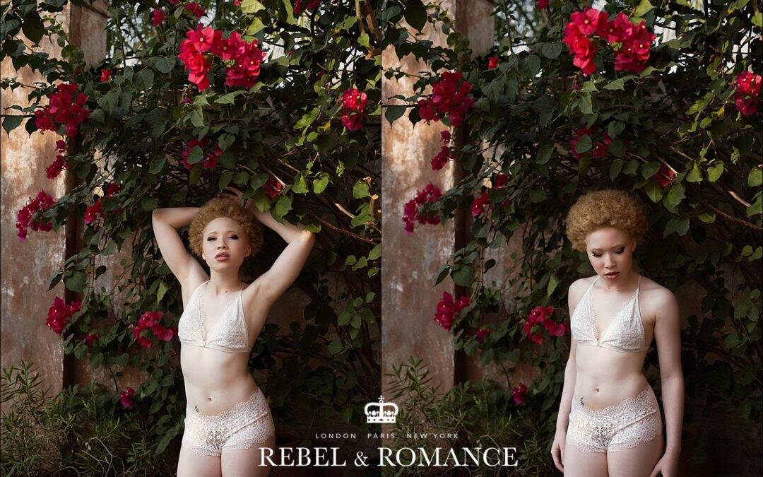 An albino beauty with a ginger afro: Lauren’s NOLA boudoir photography shoot