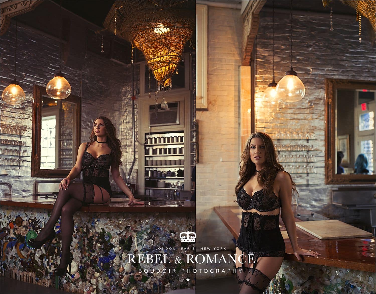 woman in lingerie on a new orleans bar