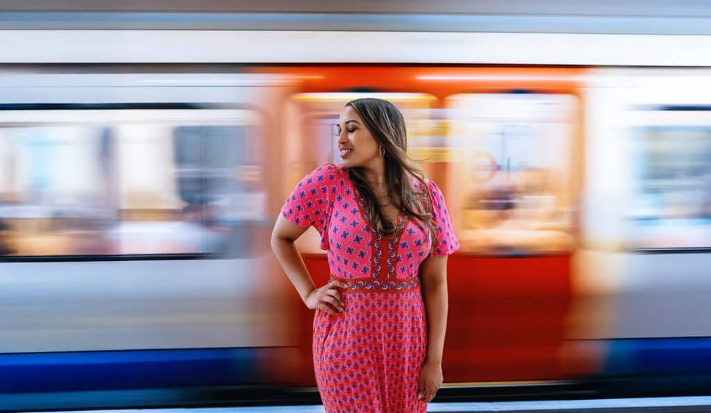 lifestyle shoot in London tube station
