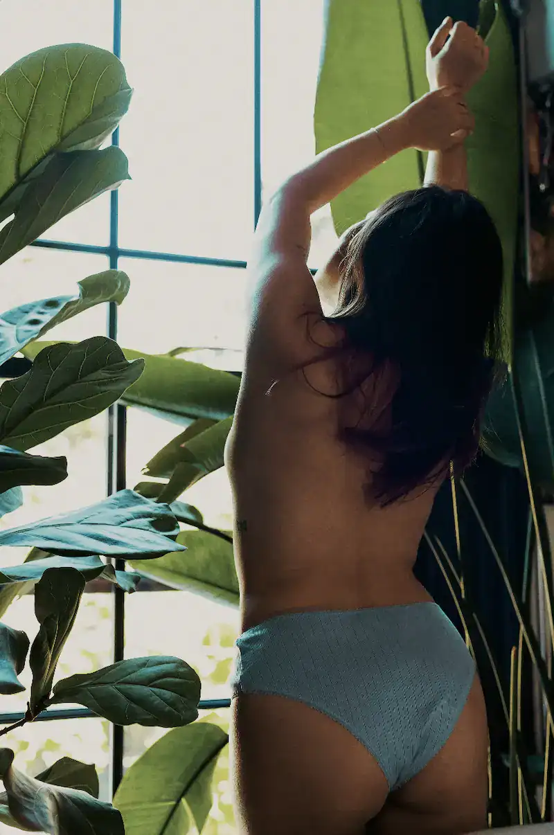Natural light boudoir photography in London apartment, Rebel & Romance