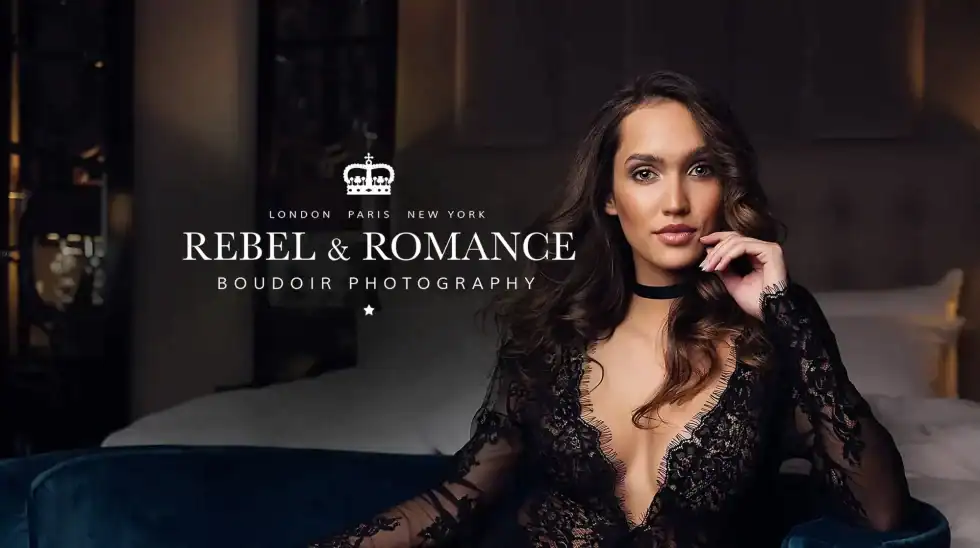 Confident woman in an elegant suite—editorial boudoir portrait, Rebel & Romance London